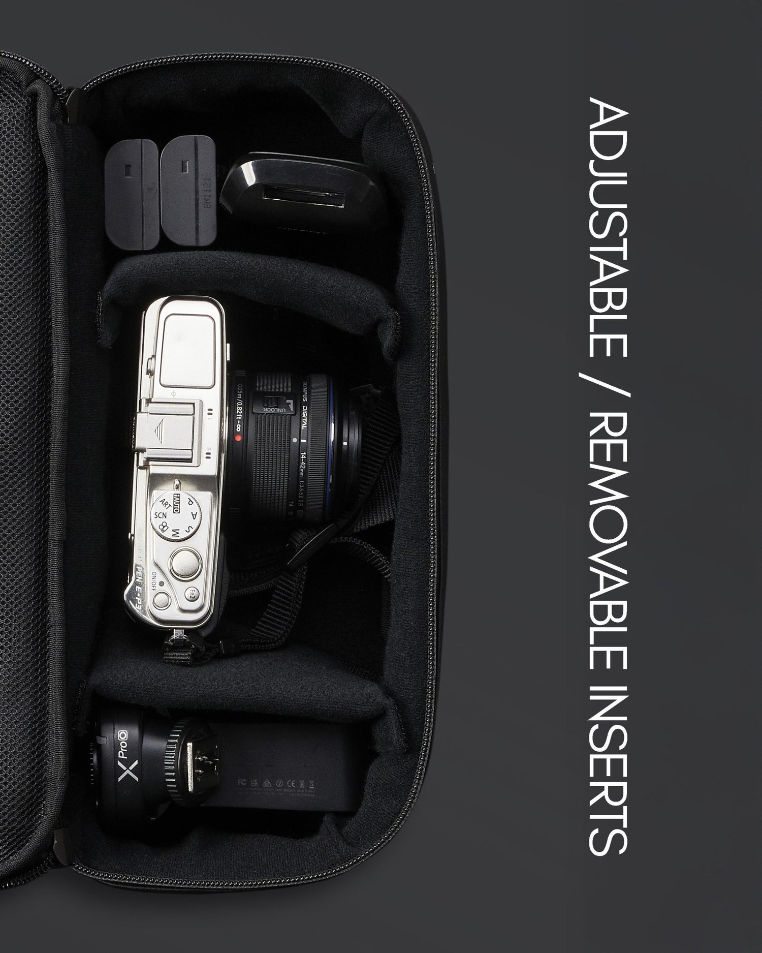 TRAVEL / ADVENTURE 42L + CAMERA INSERT 6L + CAMERA INSERT 12L - CAMERA INSERT SET - Three Peaks GBR