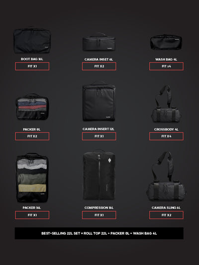 ROLL TOP 22L - WEEKENDER SET