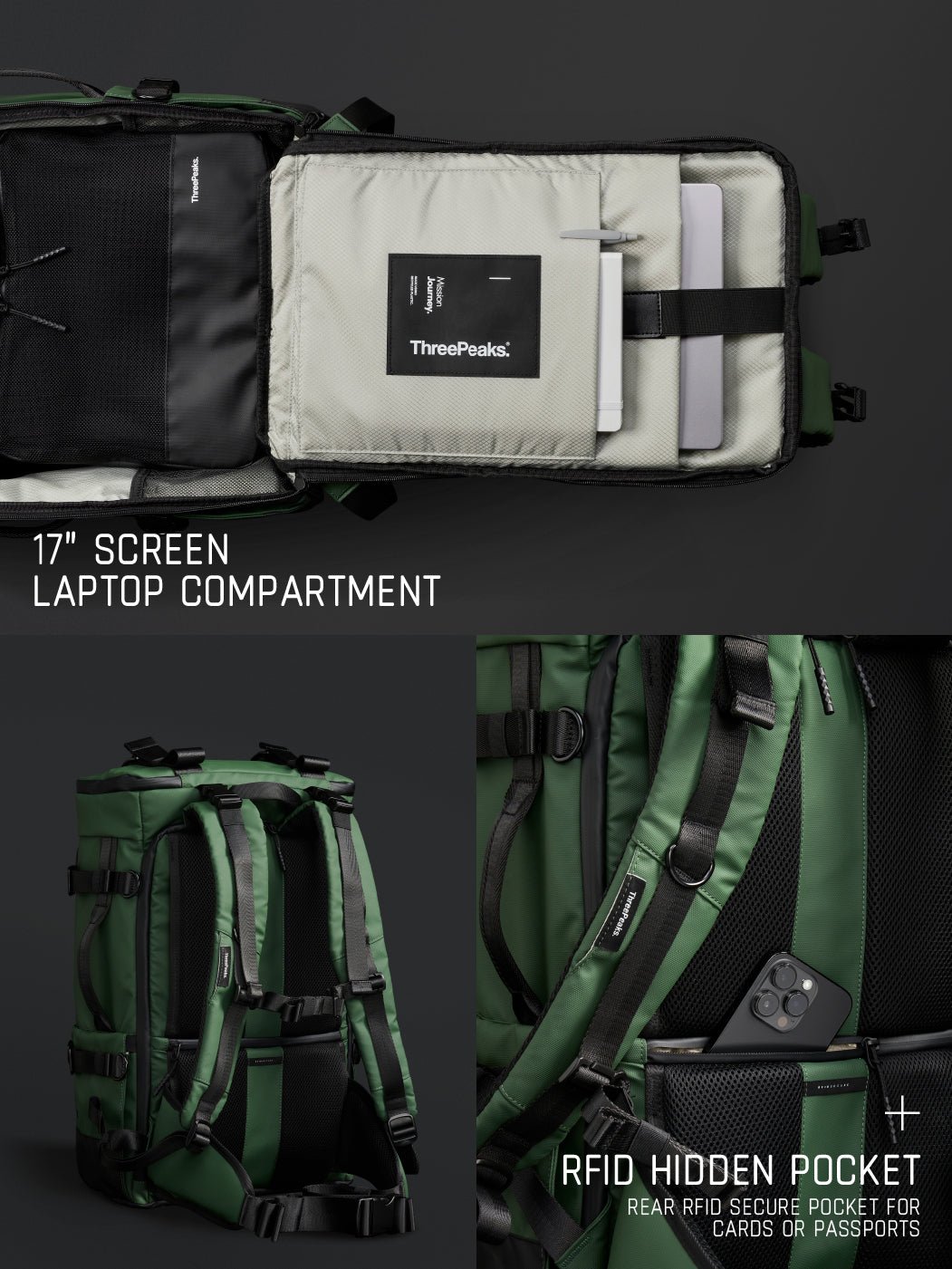 Travel / Hybrid 30L - Travel / Adventure Backpack – Three Peaks GBR