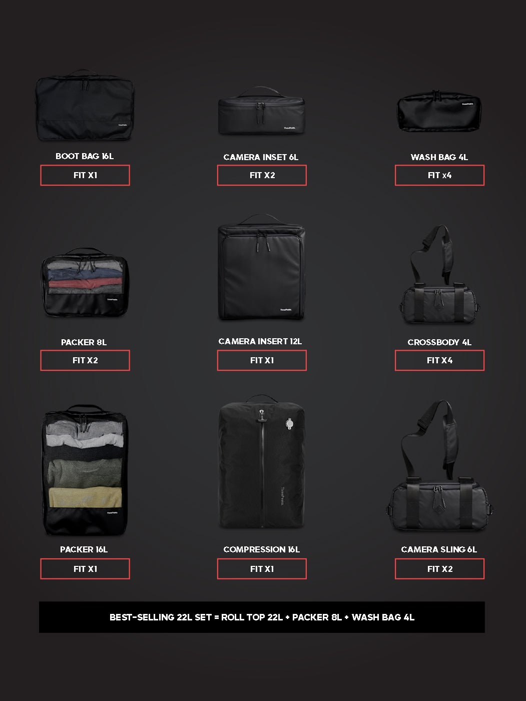 ROLL TOP 22L - WEEKENDER SET - Three Peaks GBR