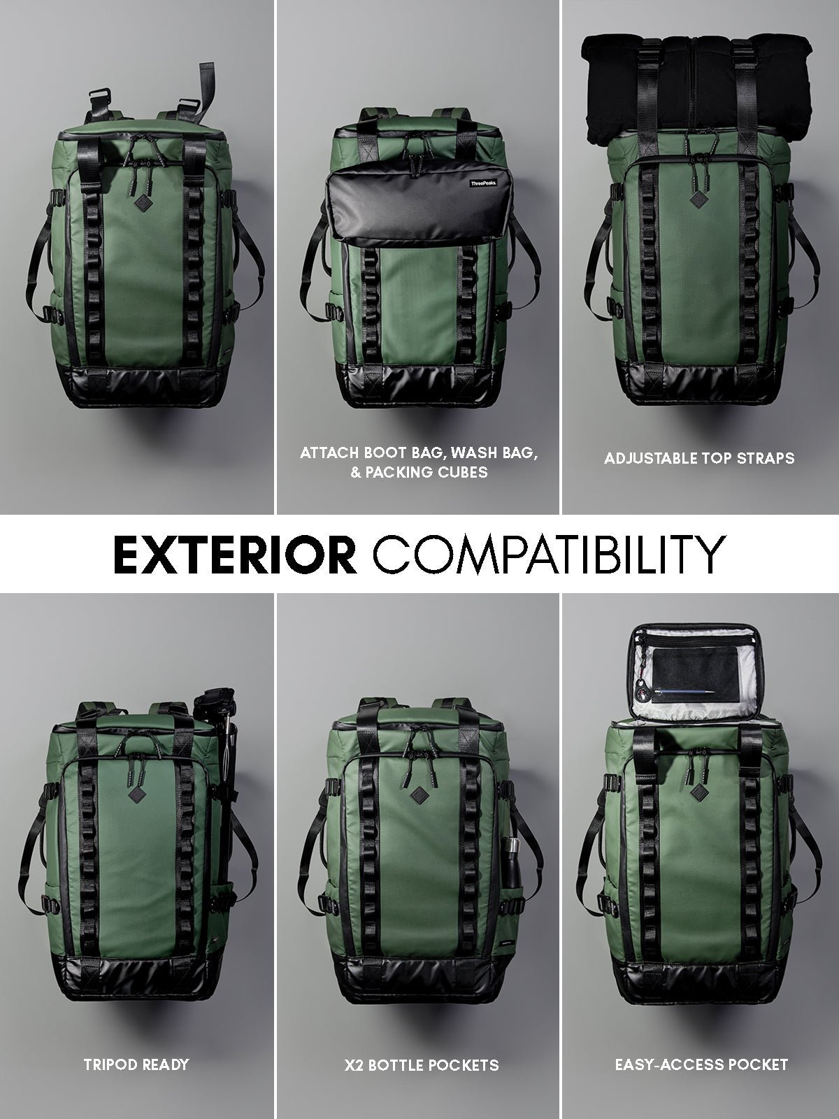 SET 7 - NOMAD 42L + PACKER 8L + PACKER 16L + WASH 4L - Three Peaks GBR