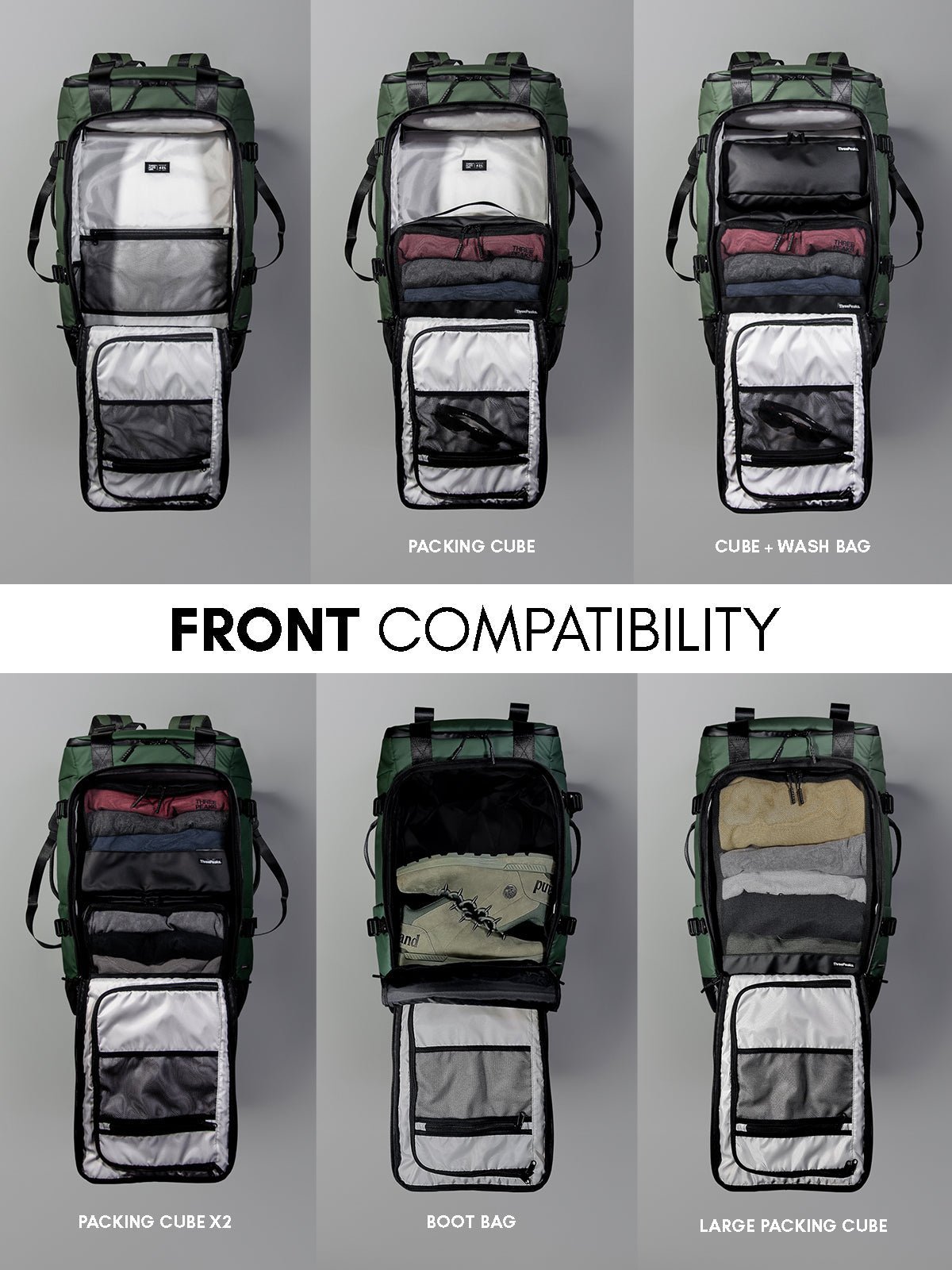 SET 7 - NOMAD 42L + PACKER 8L + PACKER 16L + WASH 4L - Three Peaks GBR