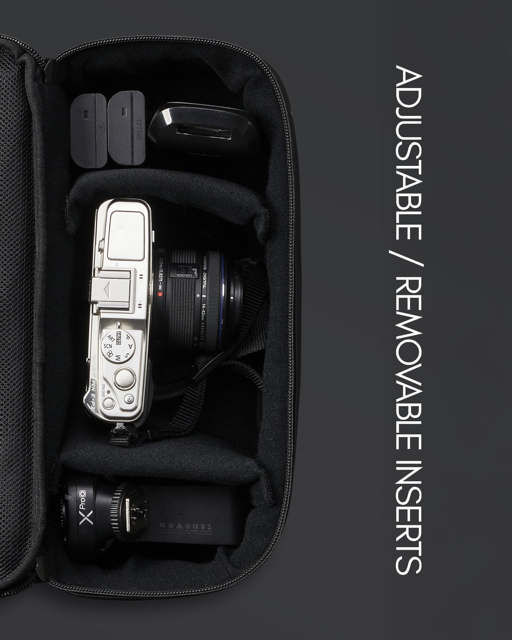 TRAVEL / ADVENTURE 42L + CAMERA INSERT 6L + CAMERA INSERT 12L - CAMERA INSERT SET - Three Peaks GBR