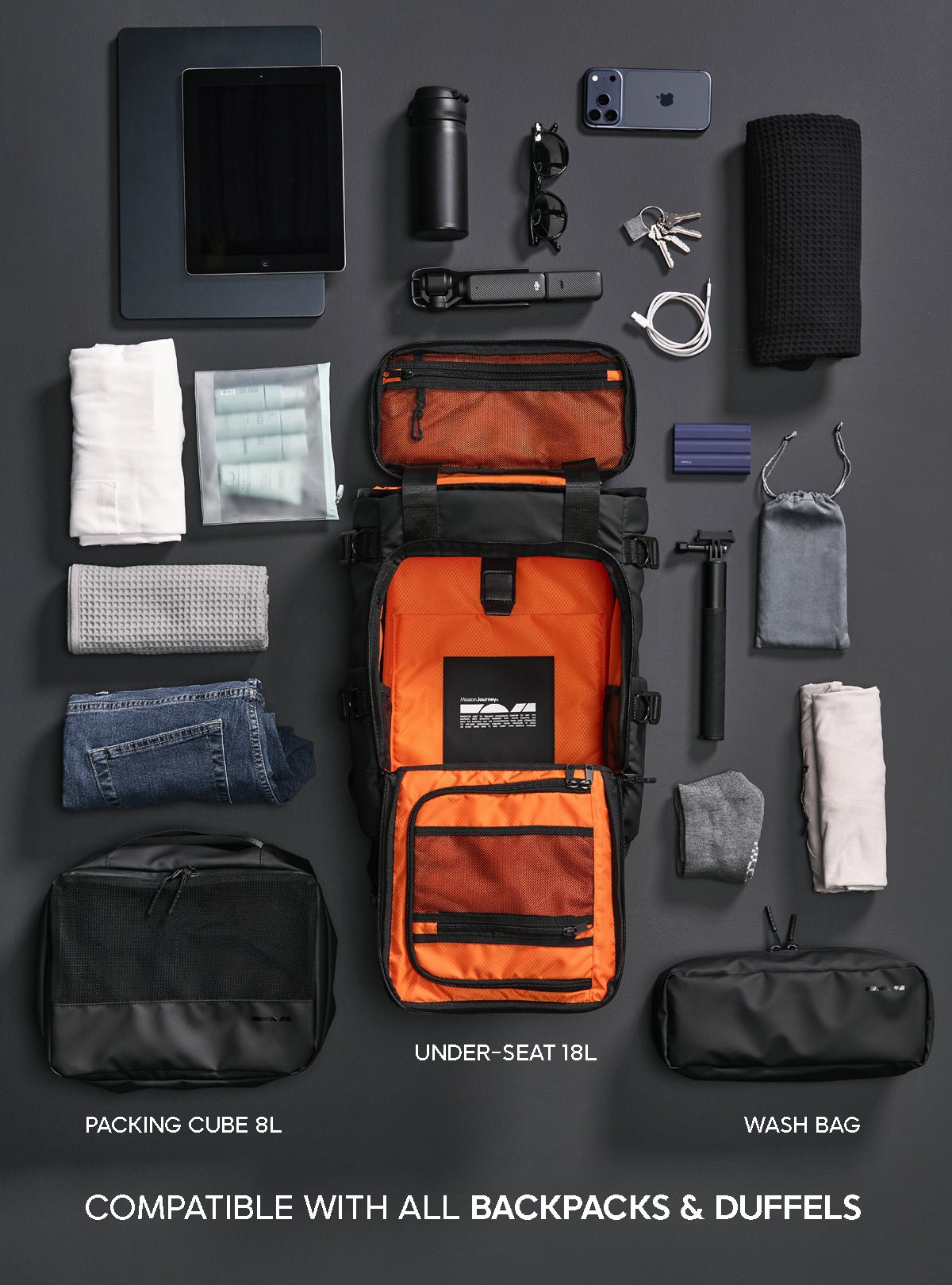 UNDER-SEAT 18L - WEEKENDER SET - Three Peaks GBR